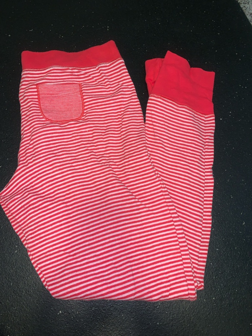 Victoria’s Secret Red & White Striped Pajama Jogger Pants - medium